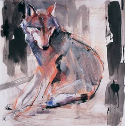 Sitzender Wolf, 2000