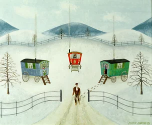 Zigeunerwagen im Schnee