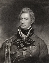 Sir Thomas Munro, 1. Baronet, gestochen von Henry Hoppner Meyer (ca. 1782-1847), aus „National Portrait Gallery“, Band II, veröffentlicht ca. 1835