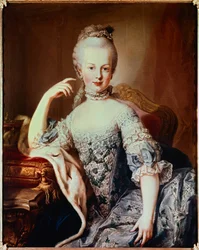 Porträt von Marie Antoinette (1755-1793) zukünftige Königin von Frankreich. Gemälde von Martin van Meytens (1695-1770) um 1767. Wien, Schloss Schönbrunn