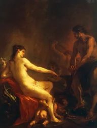Venus und Amor in der Schmiede des Vulkan