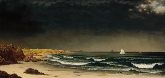 Annähernder Sturm: Strand bei Newport