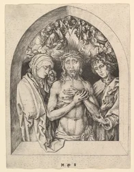 Christus als Schmerzensmann mit der Jungfrau und St. Johannes, ca. 1435-1491