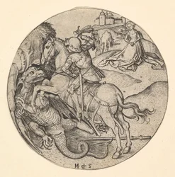Der heilige Georg tötet den Drachen
