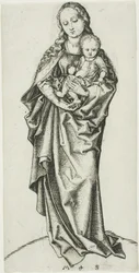 Die Madonna und das Kind mit einem Apfel