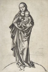 Jungfrau und Kind mit einem Apfel, ca. 1475