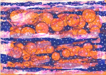 Mandarinen im Winter Abstrakt