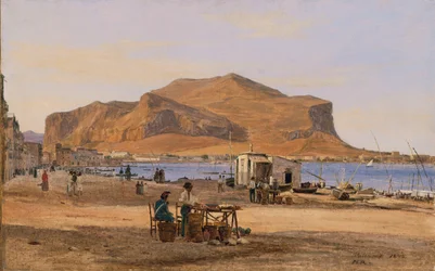 Der Hafen von Palermo mit Blick auf den Monte Pellegrino