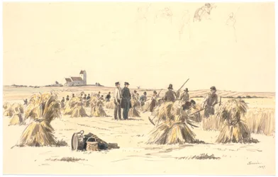 Erntearbeiter auf dem Feld