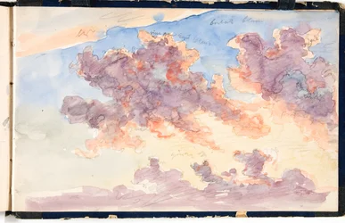 Wolkenstudie. Ein Sonnenuntergangshimmel