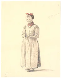 Stehendes Bauernmädchen von Samsø