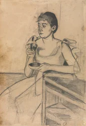 Nach dem Abendessen Kaffee recto, Nach dem Abendessen Kaffee verso, ca. 1889