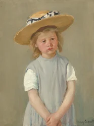 Kind mit Strohhut, ca. 1886