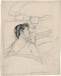 Frau und Lampe