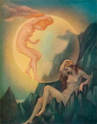 Schlafende Erde und erwachender Mond, ca. 1905