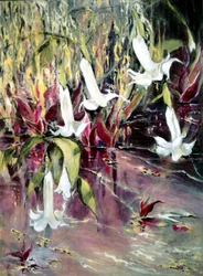 Daturas im Monet-Garten