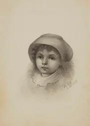 Ohne Titel (Kopf eines Kindes mit Hut)