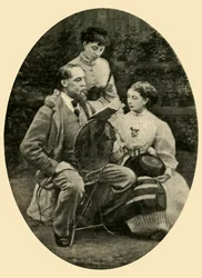 Charles Dickens liest seinen Töchtern vor, 1865, 1910