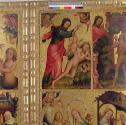 Die Erschaffung Evas, ein Panel vom Grabower Altar, dem Hochaltar von St. Petri in Hamburg