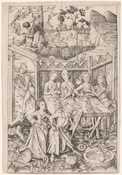 Der Garten der Liebe Große Platte, um 1465