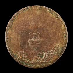 Vase in einer Landschaft [Rückseite], 1554