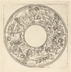 Bacchus in einem Wagen