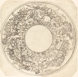 Bacchus auf einem Esel