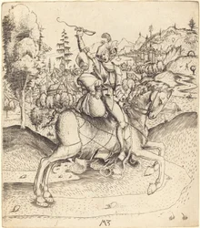 Ritter und Dame zu Pferd