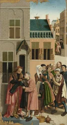 Die sieben Werke der Barmherzigkeit: Die Nackten kleiden, 1504