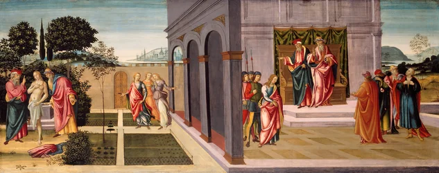 Susanna und die Ältesten im Garten und der Prozess von Susanna vor den Ältesten, ca. 1500