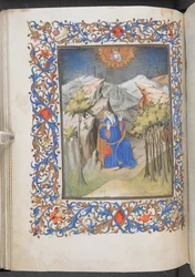 David im Gebet, Anjou Stunden, Egerton 1070, f.44v