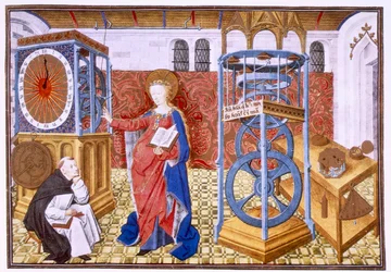 Weisheit lehrt den Autor die Grundsätze der Mäßigung, um 1455