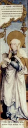 Echte Flügelaußenseite des ehemaligen Hochaltars der St. Martinskirche, Hl. Maria Magdalena; Staatsgalerie Stuttgart, früher Donaueschingen, Fürstenbergsammlungen Inv.Nrn. 73-75