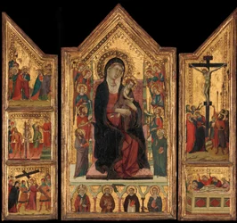 Madonna und Kind auf dem Thron
