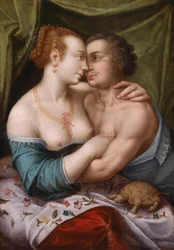 Elegantes Liebespaar, ca. 1600