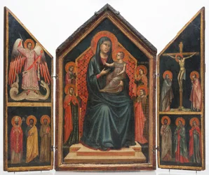 Madonna und Kind auf dem Thron mit den Heiligen Lucia, Margareta, Maria Magdalena und Katharina von Alexandria