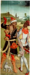 Die Anbetung der Weisen. Zwei Weise, frühes 16. Jahrhundert