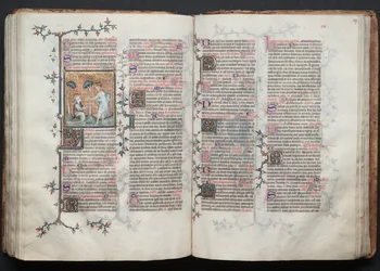 Das Gotha Missale: Fol. 116v, St. Maria Magdalena kniet, ca. 1375
