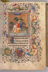 Stundenbuch von Charles dem Edlen, König von Navarra (1361-1425): fol.1r, St. Johannes der Evangelist