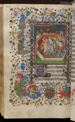 Stundenbuch von Karl dem Edlen, König von Navarra (1361-1425): fol. 161v, Verspottung Christi