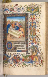 Stundenbuch von Karl dem Edlen, König von Navarra 1361-1425: fol. 197r, Grablegung Christi