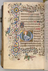 Stundenbuch von Karl dem Edlen, König von Navarra, fol. 299v, St. Agnes, ca. 1405