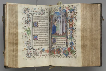 Stundenbuch von Charles dem Edlen, König von Navarra 1361-1425: fol. 82v, Text, ca. 1405