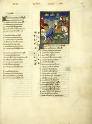 Dame in einer pferdegezogenen Sänfte