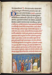 Der Erzbischof von Reims öffnet das Gewand des Königs, aus 