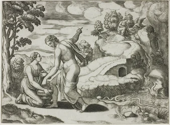 Isoliertes Motiv aus der Geschichte von Psyche