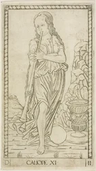 Kalliope, Platte elf aus Apollo und die Musen