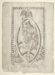 Jupiter aus den Tarocchi, Serie A: Firmamente des Universums, Nr. 46, vor 1467