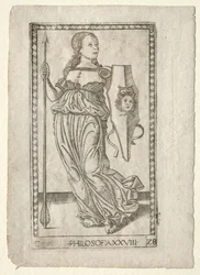 Philosophie aus den Tarocchi, Serie C: Freie Künste, Nr. 28, vor 1467