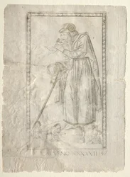 Saturn aus den Tarocchi, Serie A: Firmamente des Universums, Nr. 47, vor 1467